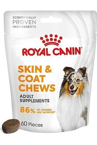 Royal Canin Skin & Coat Chews Deri Ve Tüy Sağlığını Destekleyen Yetişkin Köpek Ödül Maması 240gr