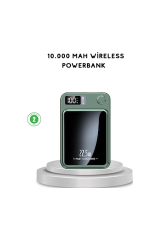 Magsafe Powerbank Kablosuz Şarjlı Ve 22.5w Hızlı Şarj Destekli Siyah