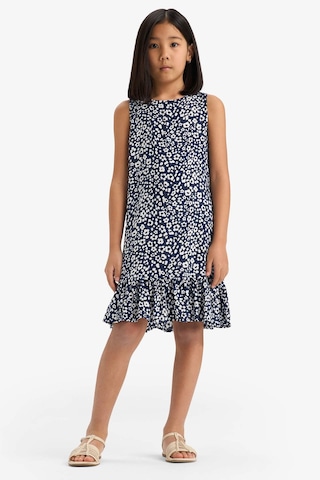 Defacto Kız Çocuk Desenli Kolsuz Viskon Yazlık Elbise E7498a825smnv42 Lacivert