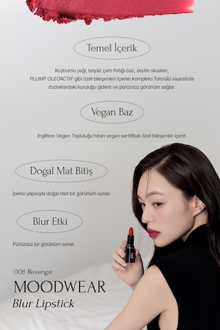 Muzigae Mansion Moodwear Blur Lipstick 008 Revenge