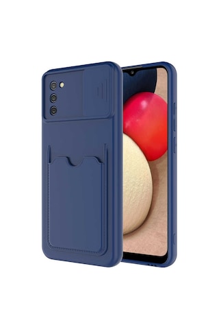 Zore Galaxy Uyumlu A02s Kılıf Kartix Kapak - Lacivert Lacivert