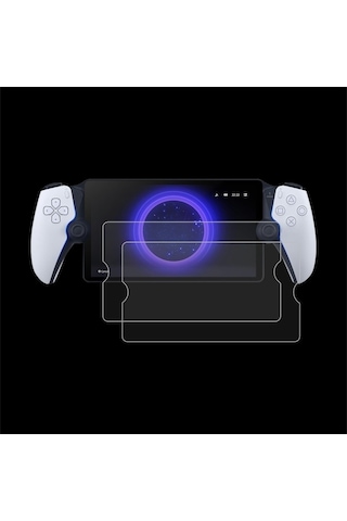Sony Uyumlu Ps5 Playstation Portal Uzaktan Kumandası İçin 2 Adet 9h 0.3mm Patlamaya Dayanıklı Temperli Cam Filmi