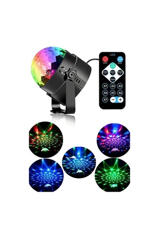 Kumandalı Sese Duyarlı Çok Renkli Led Disko Topu - Lazer Işıklı Parti Küresi Belirtilmemis