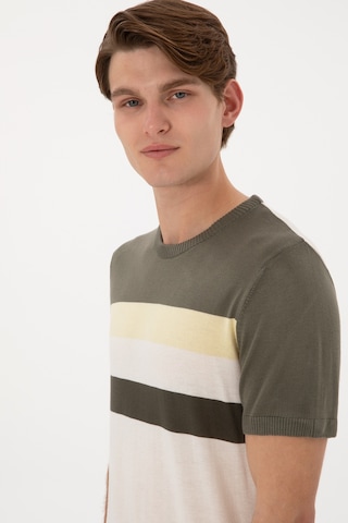 U.S. Polo Assn. Erkek Slim Fit Bisiklet Yaka Haki Tişört 50306459-VR027
