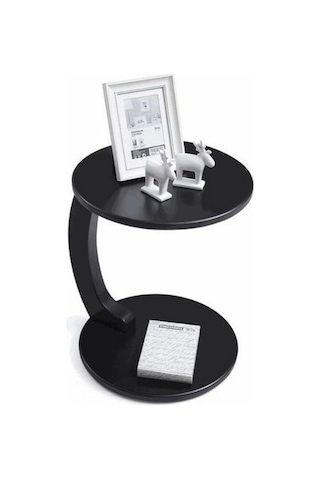 Lunora Ahşap C Yan Sehpa Siyah