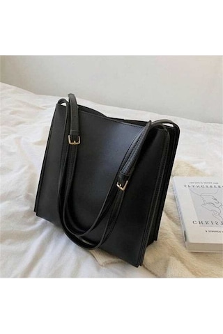 Luckydog Kadınlar İçin Siyah Klasik Desenli Büyük Kapasiteli Pu Çanta - 2020 Sonbahar/kış Modelleri, Tek Bölmeli, Zip Ve Kanca Siyah