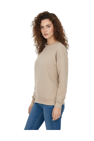 Baglan Kadın Spor Sıfıryaka Sweatshirt Bgl-st05061 Bej