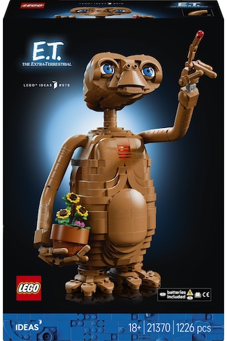 LEGO® Ideas E.T. the Extra-Terrestrial 21370 - Yetişkinler için Işıklı Yapım Parçası İçeren Model Yapım Seti (1226 Parça)