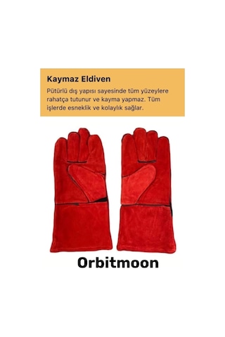 Premium Seri Isıya Dayanıklı Kaynak Yangın Su Geçirmez Çok Amaçlı Yanmaz Deri Eldiven