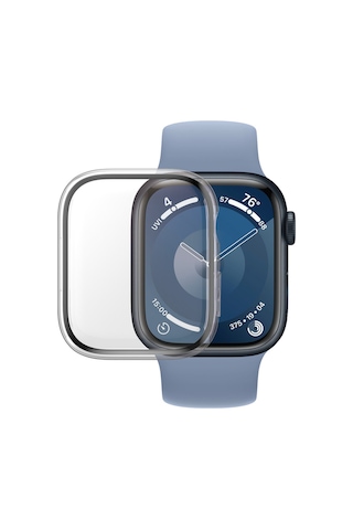 Apple Uyumlu Watch Series 9 41mm Şeffaf D3o Full Body Çerçeveli Ekran Koruyucu