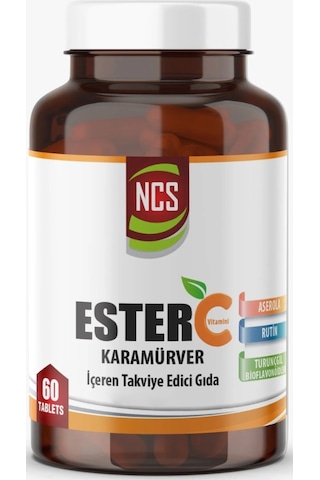 Ncs Ester C Vitamini Kara Mürver 60 Tablets + Hap Kutusu