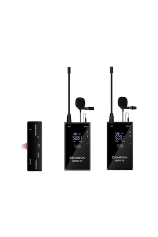 Ckmova Um100 Kit 6 Apple Uyumlu iPhone iOS için Kablosuz Yaka Mikrofon Seti