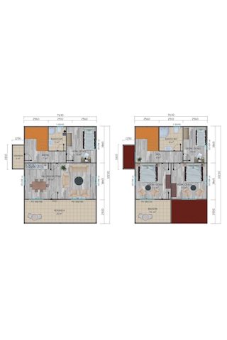 149 M2 Çift Katlı Prefabrik Ev