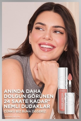 L'Oréal Paris Plump Ambition Hyaluron Lip Oil Besleyici ve Nemlendirici Dudak Parlatıcısı 390 Cherry Cherie