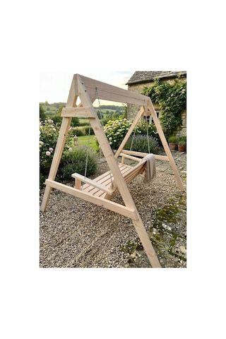 Natural Ağaç Ladin Salıncak Geniş Ölçülü Kalın Taşıyıcı Ayak 4.6 Cm X 10 Cm Ahşap