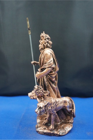 Hades Heykel Biblo Tasarım 25 Cm Mitolojik Obje Hediyelik Eşya Ev Dekor Bakır