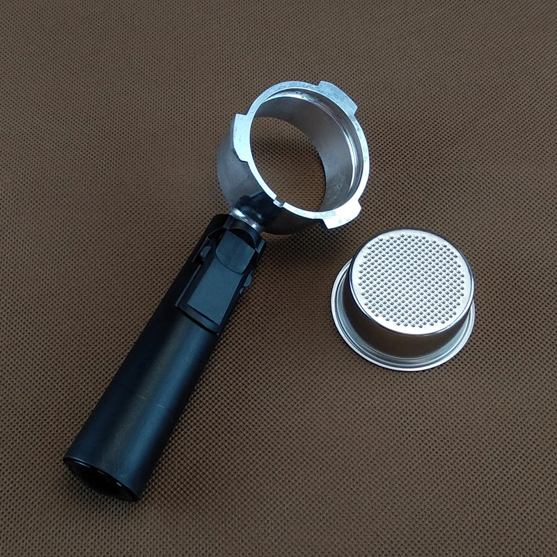 Geeksen Alüminyum Kahve Makinesi Kolu 51mm Tabanlı Olmayan Filtre, Toz Kasesi Ve Destek Aksesuarı Ev Kullanıma Uygun, Dayanıklı Ve Kullanımı Kolay Siyah