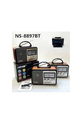 Nns Ns-8897 Orta Boy Retro, Nostaljik, Ahşap Tasarım Radyo