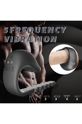 Red Fox Lightning Ring Şarjlı Güçlü Titreşimli Genişliği Ayarlanabilir Klitoris Uyarıcı Penis Yüzüğü