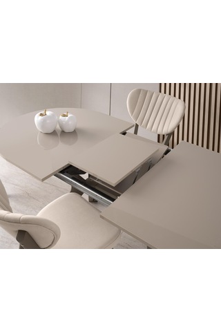 Star Polo Travertan Cappucino Mutfak Masa Sandalye Takımı 82x138 Cappuccino