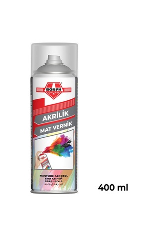 Börfh Akrilik Mat Vernik Sprey 400 Ml Ahşap Metal Plastik Uyumlu Hızlı Kuruma Şeffaf Lak