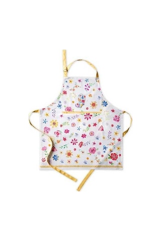 Fastbuy Kadınlar İçin Uzun Bağlı Ayarlanabilir Pamuklu Mutfak Önlüğü 19 Happy Florals Sweety Diğer