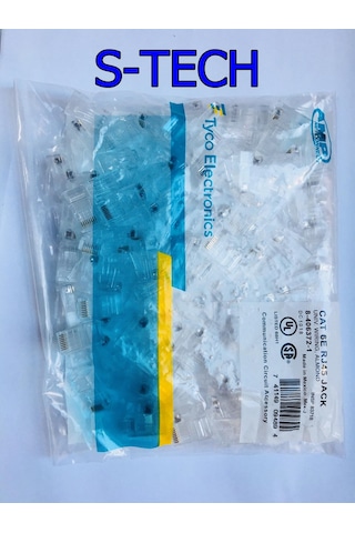 Amp Cat 6 8P8C Plug 1 Paket 100'Lü