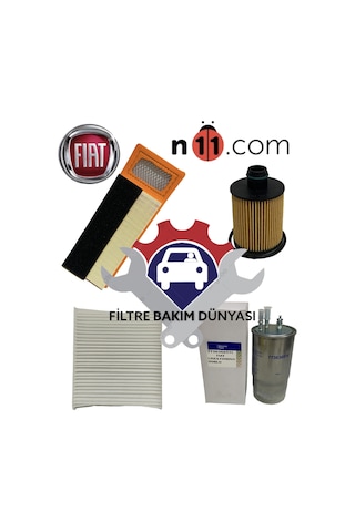 Fiat Linea Fiorino 1.3 Multijet Euro 5 Filtre Bakım Seti Selenia M.Y