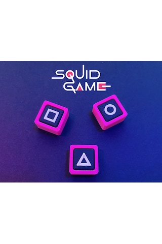 3 Lü Squid Game Klavye Tuş Takımı Mekanik Klavyelere Uyumlu Ren