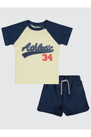 Civil Baby Erkek Bebek Şortlu Takım 6-18 Ay Lacivert Lacivert