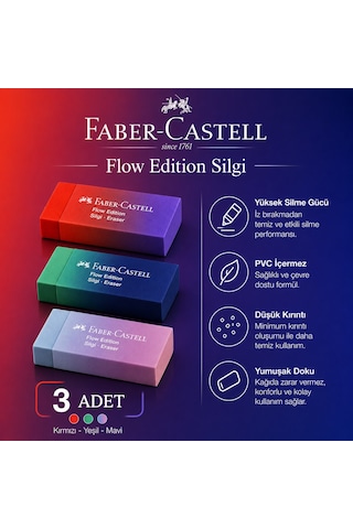 Faber Castell Flow Edition Silgi 3 Adet