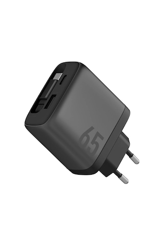 Energea Ampcharge Arc Gan65 70 Cm Dahili Type-c Kablolu Şarj Aleti - Koyu Gri