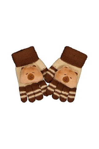 Kitti-Akal Tekstil Kitti Erkek Çocuk 4-8 Yaş Örme Eldiven - Standart Standart Standart