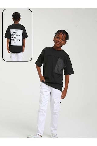 Jack Lions Erkek Çocuk Pamuklu Siyah Tshirt-14643 SIYAH
