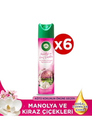 Air Wick Aerosol Manolya Ve Kiraz Çiçekleri 6 x 300 ML