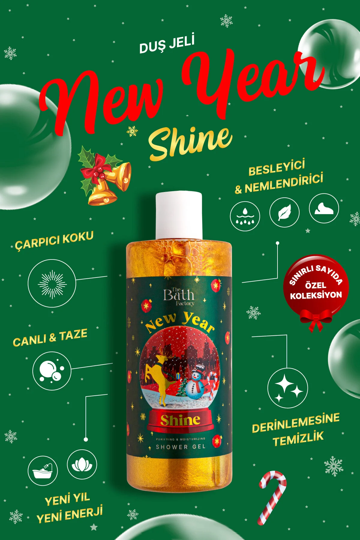 The Bath Factory Nemlendirici Ve Besleyici New Year Shine Duş Jeli 400 ML