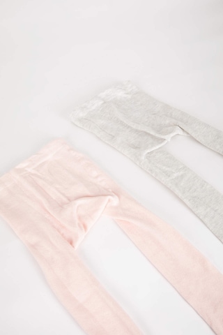 Defacto Kız Bebek Kaydırmaz Taban 2'li Pamuklu Külotlu Çorap A7588A5NSKR1 Çok Renkli