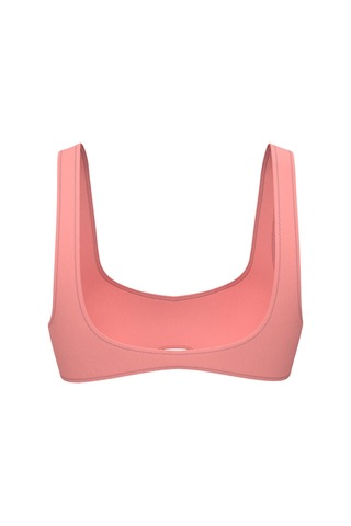 Calvin Klein Kadın Pembe Logo Detaylı Bralet Bikini Üstü-13576 Pembe
