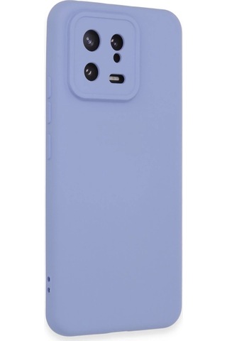 Xiaomi Mi 13 Kılıf Nano İçi Kadife Silikon - Lila Düz Renkli