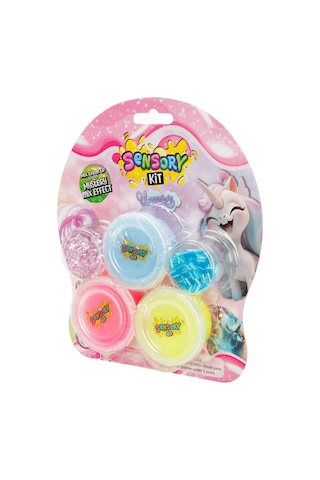 Mystery Mix Effect Unicorn Slime Seti - Sürpriz Karışımlı Eğlenceli Çocuk Oyun Hamuru Seti Çok Renkli