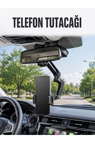 Araç Dikiz Aynası Telefon Tutucu Ayarlanabilir Katlanabilir Navigasyon Telefon Standı Renkli