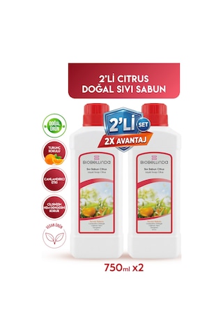 Sıvı El Sabunu Citrus 750 Ml 2'li Set Sıvı El Sabunu Citrus 750 Ml 2'li Set