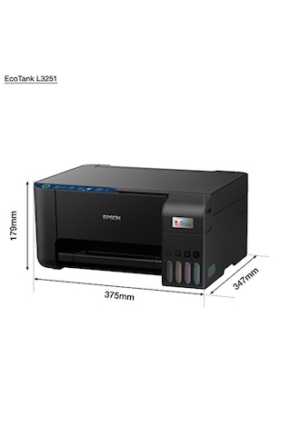 Epson Ecotank L3251 Wıfı Çok Fonksiyonlu Uyumlu Mürekkepli C11cj67409 Renkli - Fotokopi Yazıcı Tarayıcı