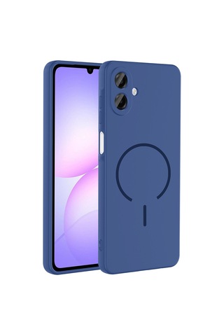 Zore Samsung Galaxy Uyumlu A07 Kılıf M-safe Şarj Özellikli Omsy Meta Kapak - Kahverengi