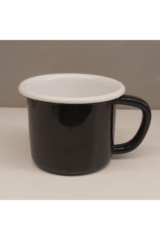 Emaye Kupa Siyah Siyah