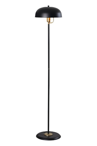 Lambader Krem-sarı Metal Gövde Modern Tasarım Ayarlanabilir Başlık Yerden Aydınlatma Lüx Lambader - Siyah