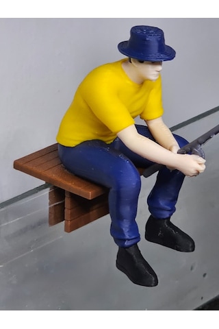 Balıkçı Adam Akvaryum Dekoru - Dekoratif Akvaryum Maketi 44735898