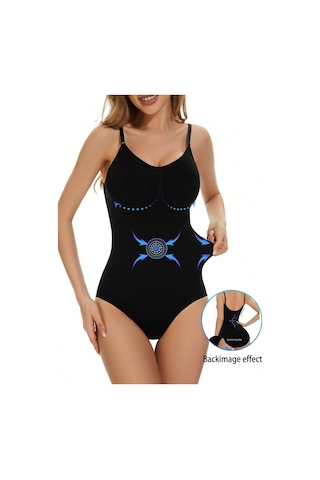 Mistirik Mamey Çıtçıtlı Zıbın Korse Extra Push Up Etkili Siyah Renk10 Siyah