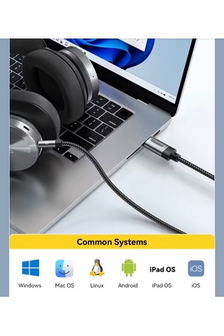 Sunix 1-metre Type-c To 3.5mm Aux Ses Kablosu Ce Sertifikalı