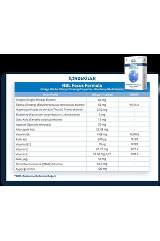 Nbl Focus Formula 30 Tablet